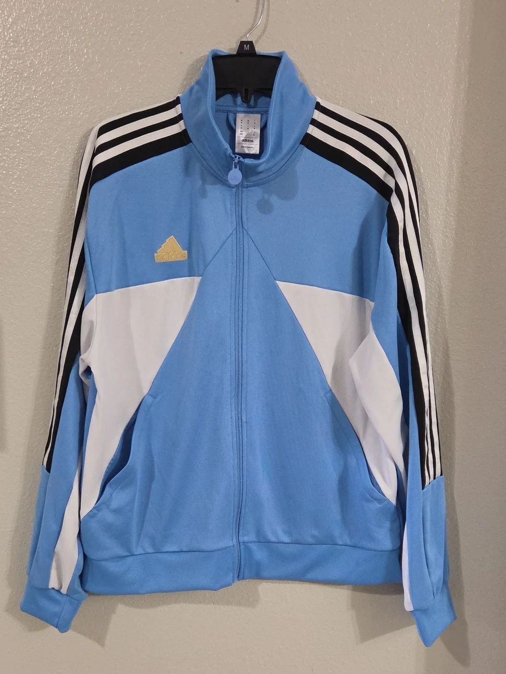 Adidas Men’s Light Blue & White Track Jacket